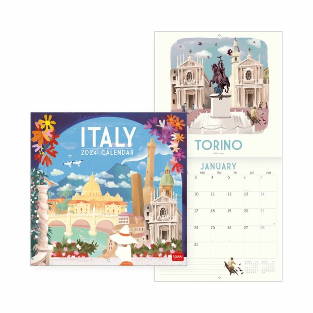 Image of Legami Uncoated Paper Italy Wall Calendar