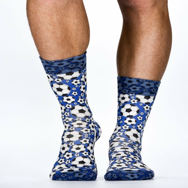 Image of Wigglesteps Mens Football Blue Socks