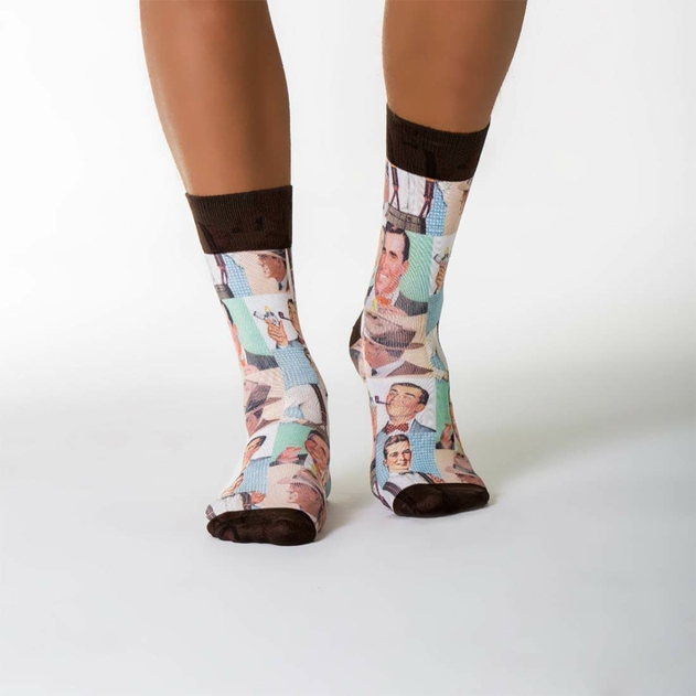 Image of Wigglesteps Mens Retro Man Socks