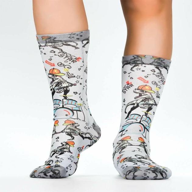 Image of Wigglesteps Toddler Rock Star Dino Socks