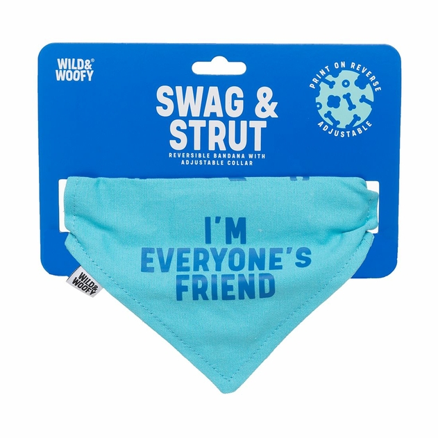 Image of Wild & Woofy Swag & Strut Reversible Bandana With Adjustable Collar