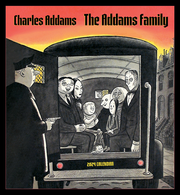 Image of Pomegranate Charles Addams: The Addams Family 2024 Wall Calendar
