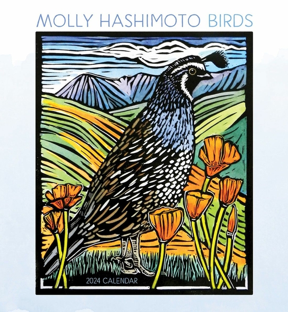 Image of Pomegranate Molly Hashimoto: Birds 2024 Wall Calendar