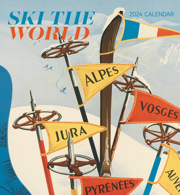 Image of Pomegranate Ski the World 2024 Wall Calendar
