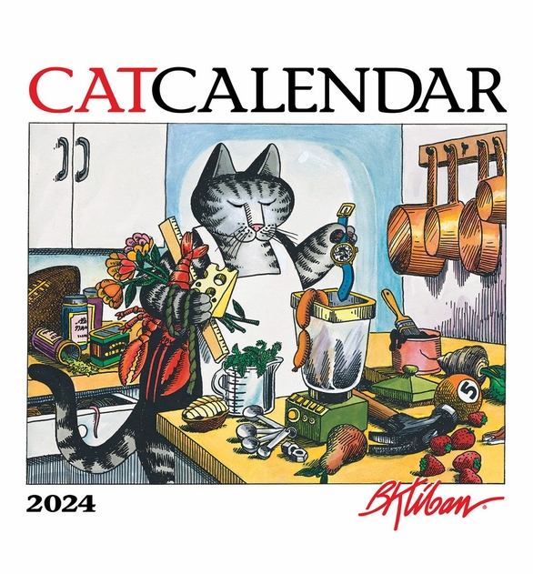 Image of Pomegranate B. Kliban: CatCalendar 2024 Mini Wall Calendar