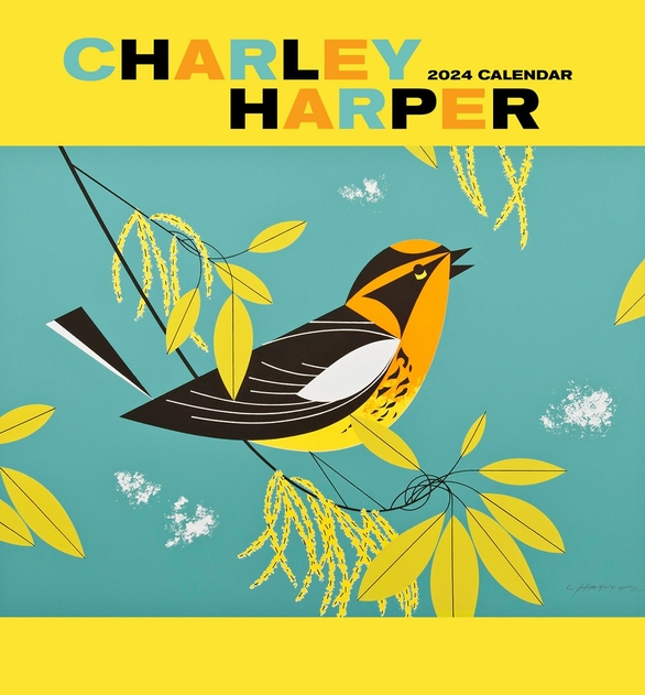 Image of Pomegranate Charley Harper 2024 Mini Wall Calendar