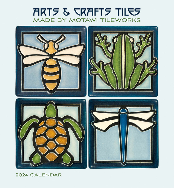 Image of Pomegranate Arts & Crafts Tiles: Made by Motawi Tileworks 2024 Mini Wall Calendar