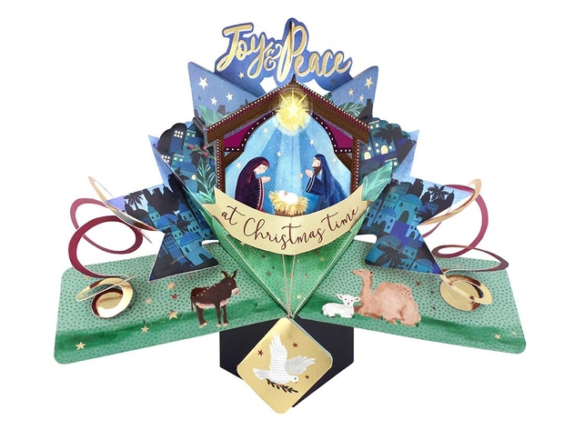 Image of Second Nature Traditional Nativity Pop Up Christmas Card