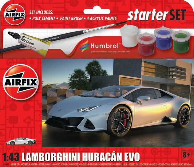 Image of Airfix Starter Set - Lamborghini Huracan Model Kit