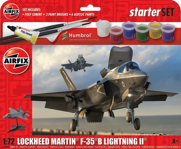 Image of Airfix Starter Set - Lockheed Martin F-35B Lightning II Model Kit