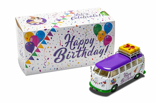 Image of Corgi Volkswagen "Happy Birthday" Die-cast Campervan