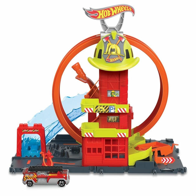 Image of Hot Wheels Fire Station Playset