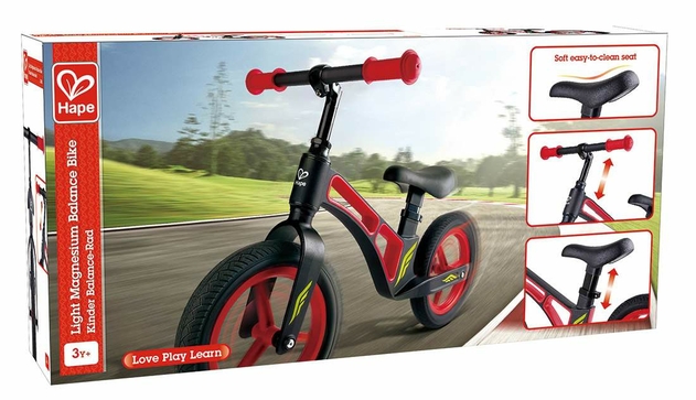 Image of Hape Learn to Ride Balance Bike - Red