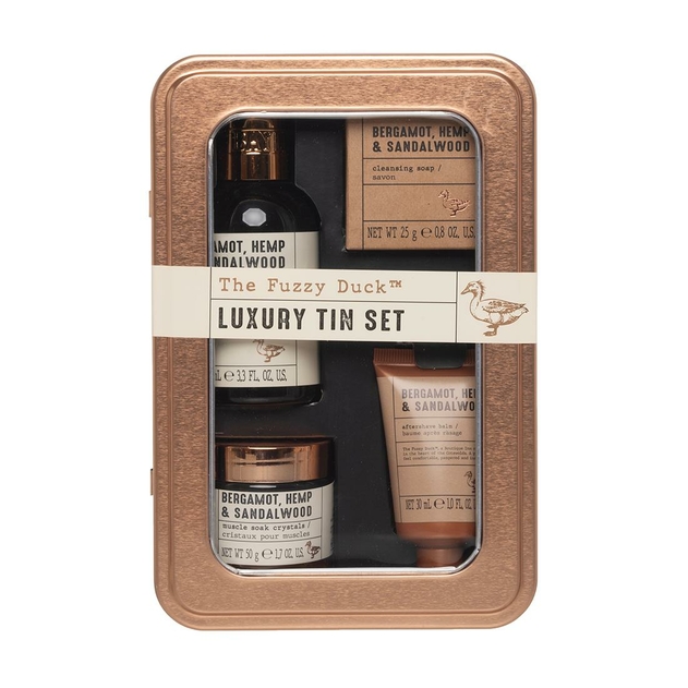 Image of The Fuzzy Duck Luxury Mens Grooming Set Tin