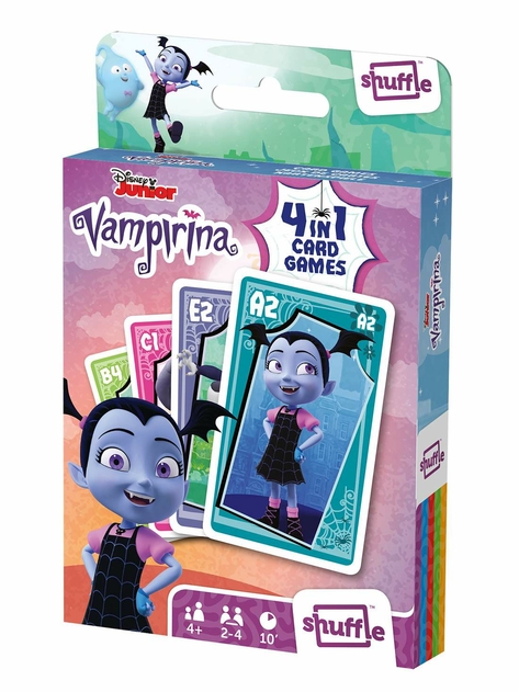 Image of Shuffle Fun 4 In 1 Vamprina Card Game