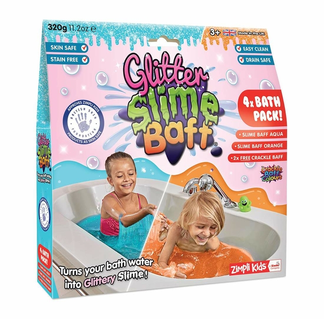Image of Zimpli Kids Glitter Slime Baff with Crackle 4 use