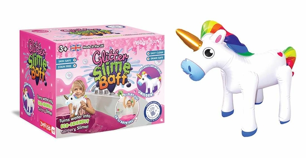 Image of Zimpli Kids Glitter Slime Baff with Inflatable Unicorn