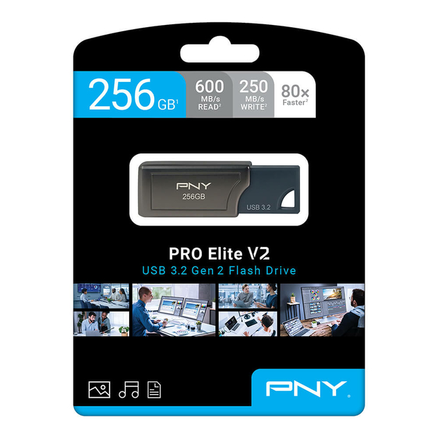PNY 256 GB Pro Elite V2 USB 3.2 Flash Drive
