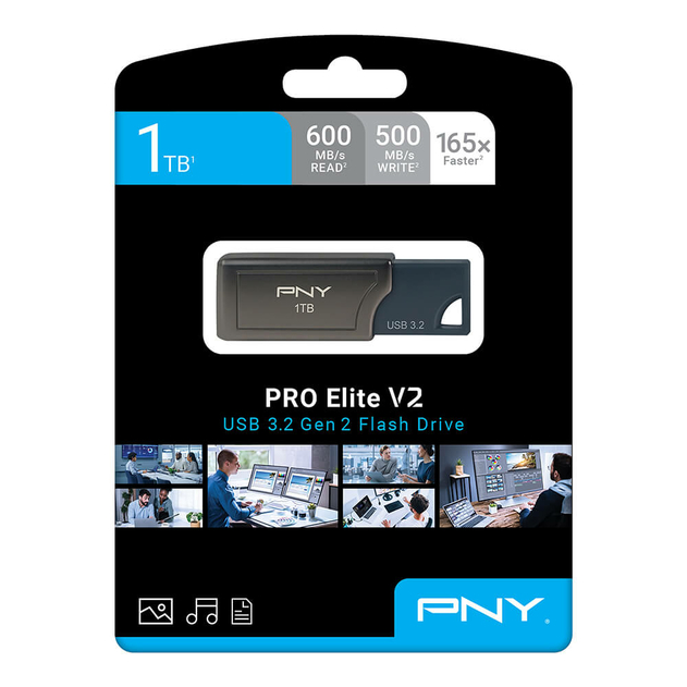 PNY 1 TB Pro Elite V2 USB 3.2 Flash Drive
