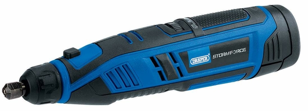 Image of Draper Storm Force 10.8V Power Interchange Rotary Multi-Tool Kit, 1 x 1.5Ah Battery, 1 x Charger (50 Piece)