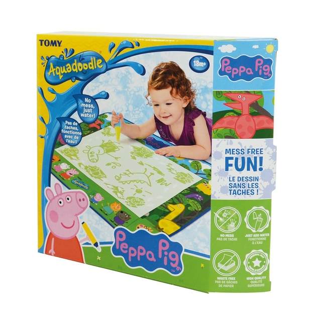 Image of Tomy Aquadoodle Peppa Pig & Dinosaurs Water Doodle Mat