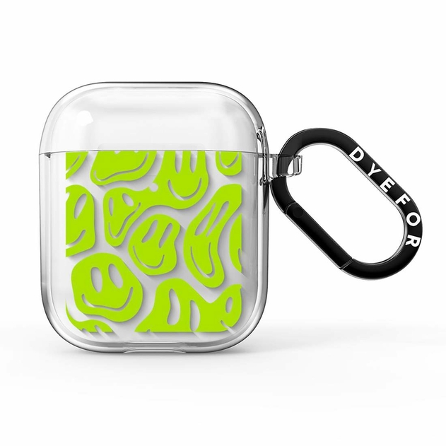 Dyefor Green Happy Faces Apple AirPods Case