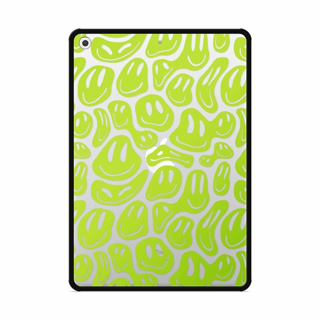 Image of Dyefor Green Happy Faces Apple iPad 7th/8th/9th Gen Case
