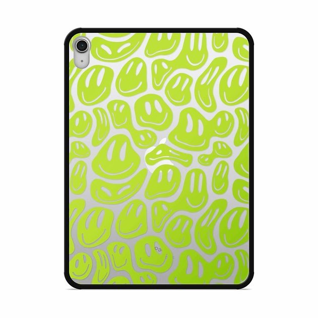 Image of Dyefor Green Happy Faces Apple iPad 10th Gen 10.9 Inch Case