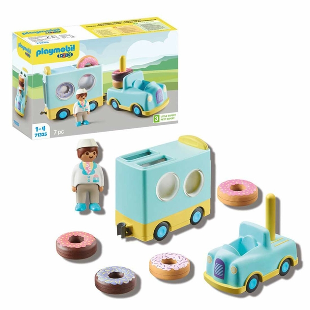 PLAYMOBIL 71325 1.2.3 Doughnut Truck With Stacking And Sorting Feature