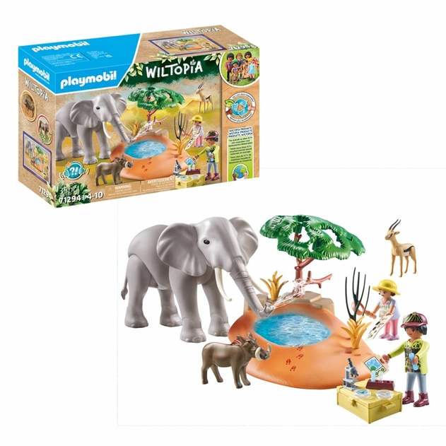 PLAYMOBIL 71294 Wiltopia - Elephant at the Water Hole Playset