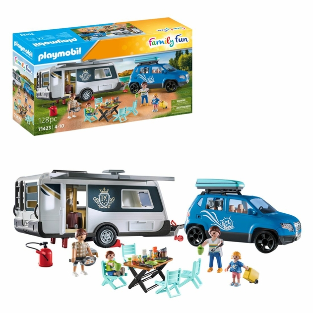 Image of Playmobil 71423 Family Fun Caravan with Car