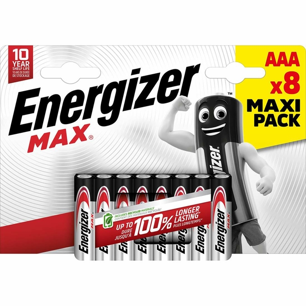 Image of Energizer Max AAA Alkaline Batteries 8 Pack