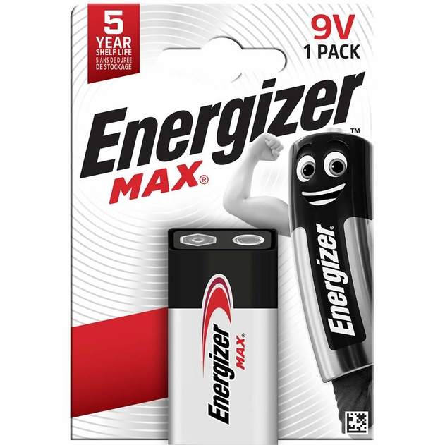 Image of Energizer Max 9V Alkaline Batteries 1 Pack