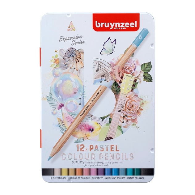 Bruynzeel Expression Colouring Pencils Pastel (Pack of 12)