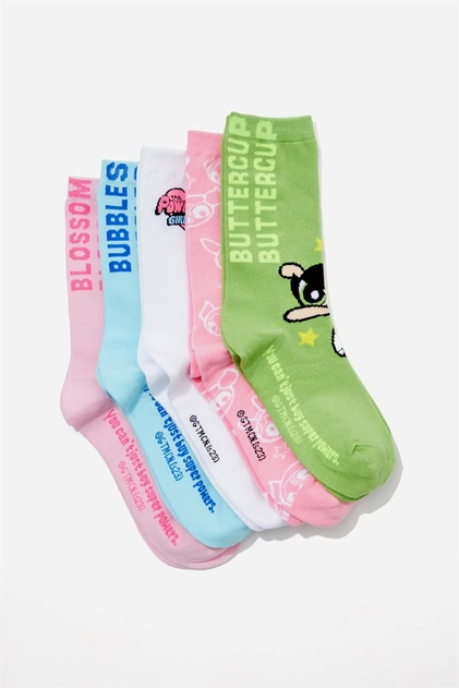 Image of Powerpuff Girls Multi-Coloured (S/M) Tin of Socks