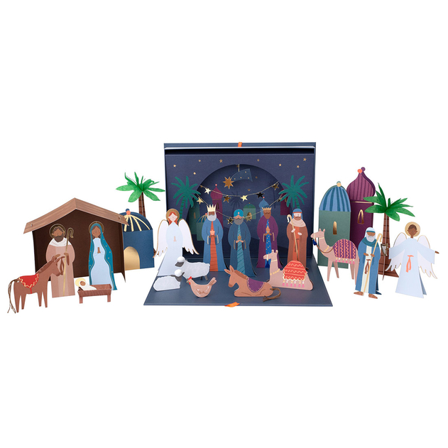 Image of Meri Meri Nativity Paper Craft Advent Calendar