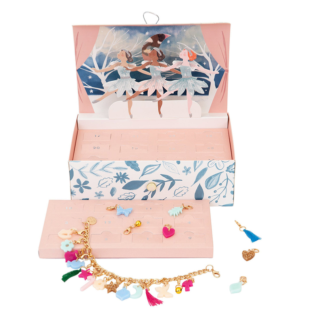 Image of Meri Meri Winter Ballerina Charm Bracelet Advent Calendar Suitcase
