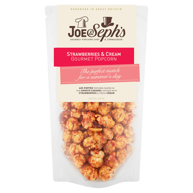 Image of Joe & Seph's 80g Strawberries & Cream Popcorn Pouch