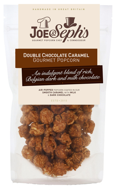 Image of Joe & Seph's 80g Double Chocolate Caramel Popcorn Pouch