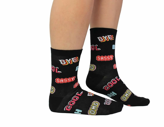 Image of Cockney Spaniel Sassy/Blah/OMG/Cool Ladies Socks