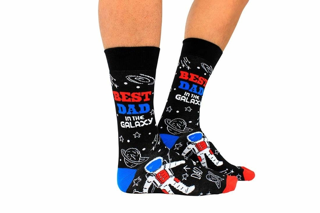Image of Cockney Spaniel Best Dad In The Galaxy Mens Socks