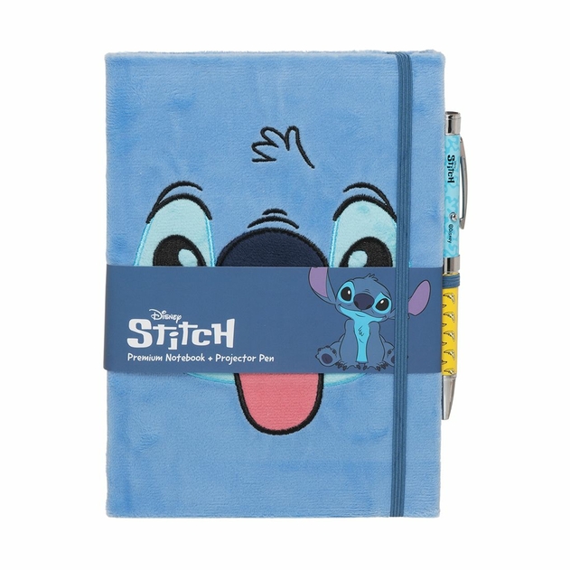 Disney's Stitch A5 Plush Notebook with Pen