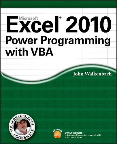 Excel 10 Power Programming With Vba Mr Spreadsheet S Bookshelf By John Walkenbach Whsmith