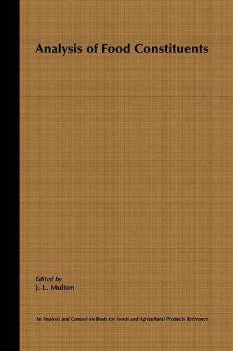 Analysis Of Food Constituents By J L Multon Whsmith