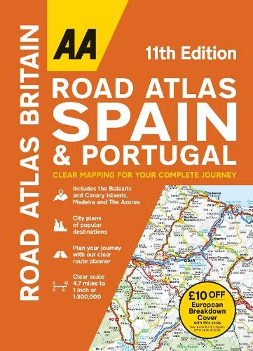 AA Road Atlas Spain & Portugal: (AA European Road Atlases 11th New edition)