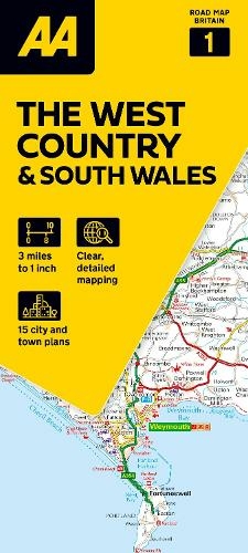 AA Road Map The West Country & South Wales: (AA Road Map Britain Series 1 8th New edition)