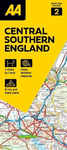AA Road Map Central Southern England: (AA Road Map Britain series 2 8th New edition)