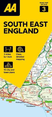 AA Road Map South East England: (AA Road Map Britain series 3 8th New edition)