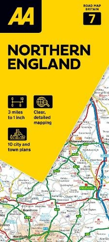AA Road Map Northern England: (AA Road Map Britain series 7 8th New edition)