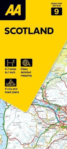 AA Rod Map Scotland: (AA Road Map Britain series 9 8th New edition)